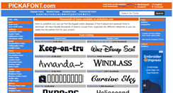 Desktop Screenshot of pickafont.com