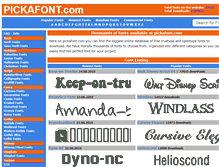 Tablet Screenshot of pickafont.com